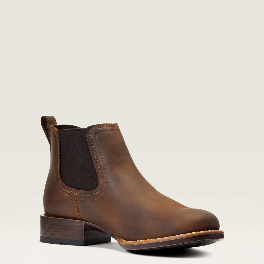 Booker Chelsea Round Toe Western Boot Men - DISTRESSED BROWN