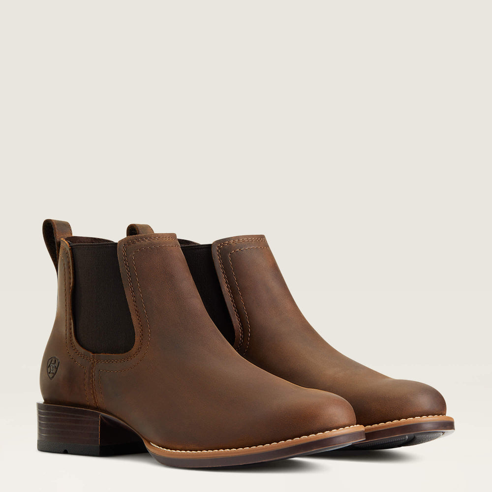 Booker Chelsea Round Toe Western Boot Men - DISTRESSED BROWN