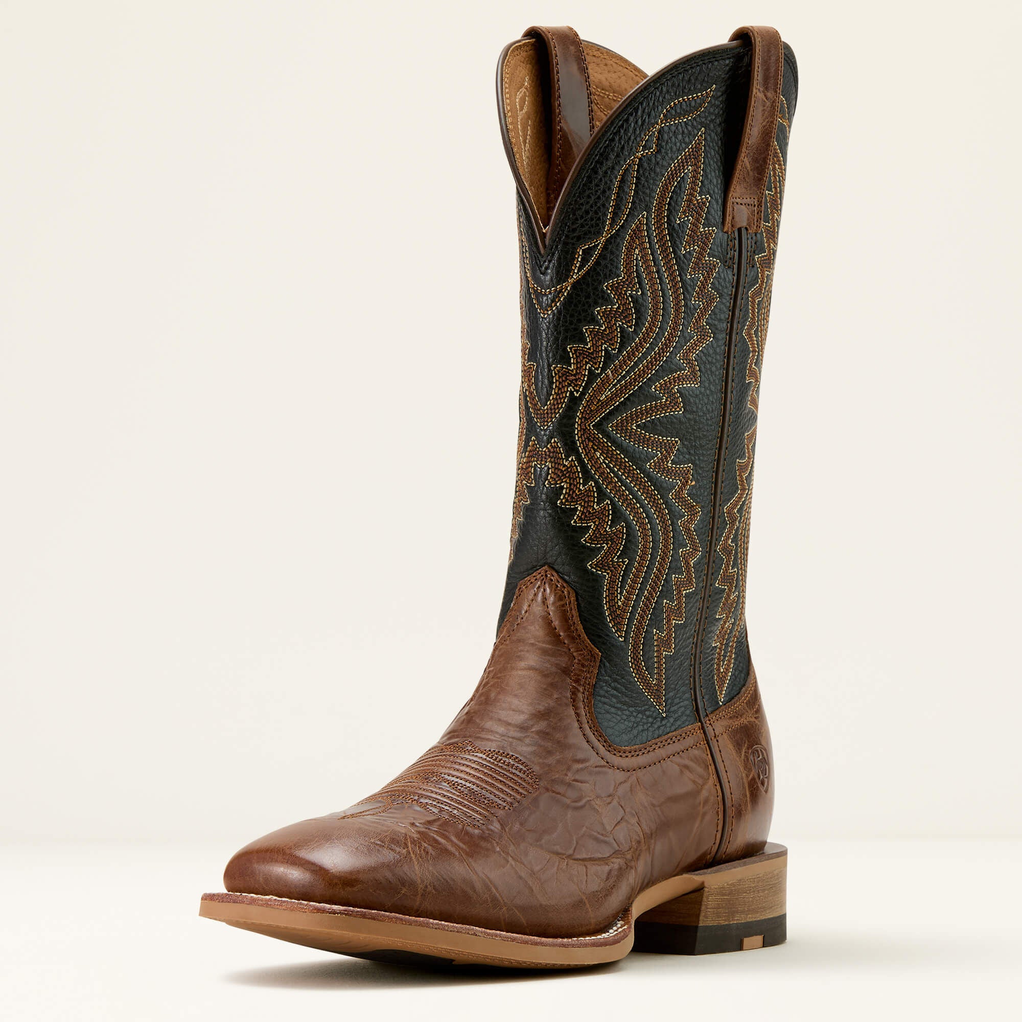 Baxter Cowboy Boot Men - DARK TAN/BLACK DEERTAN