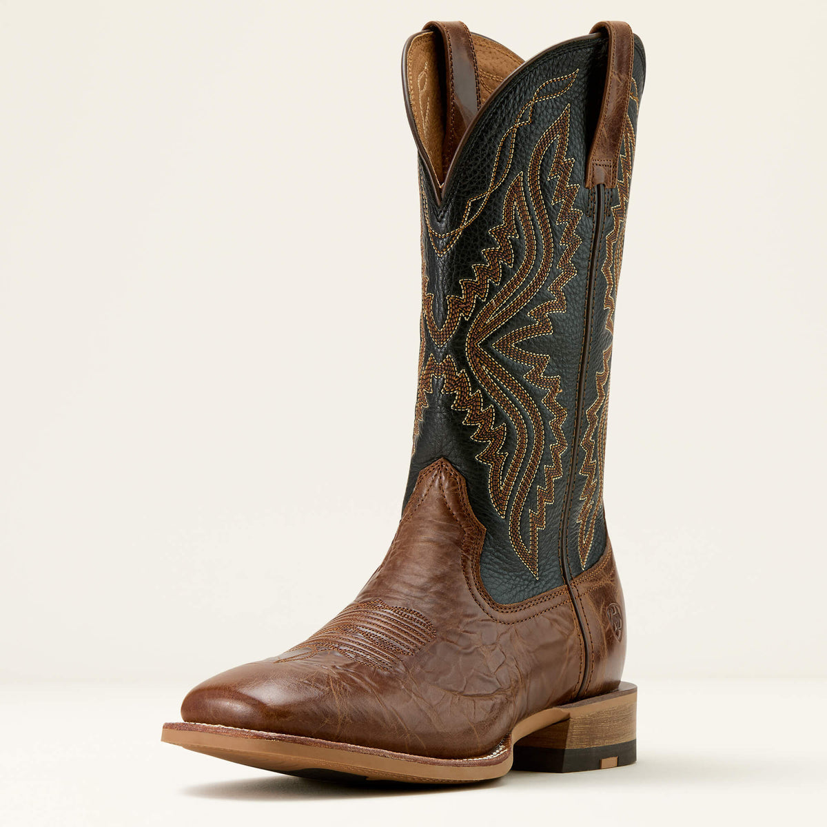 Baxter Cowboy Boot Men - DARK TAN/BLACK DEERTAN