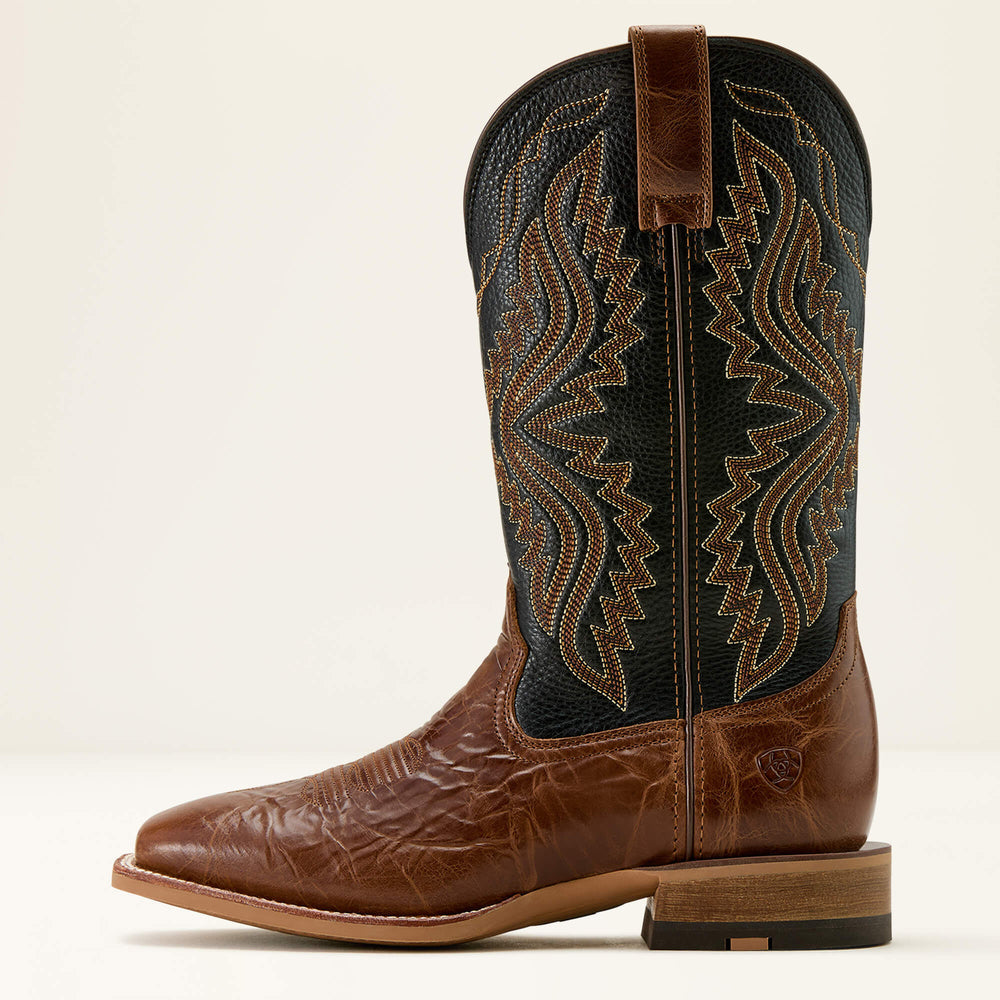 Baxter Cowboy Boot Men - DARK TAN/BLACK DEERTAN