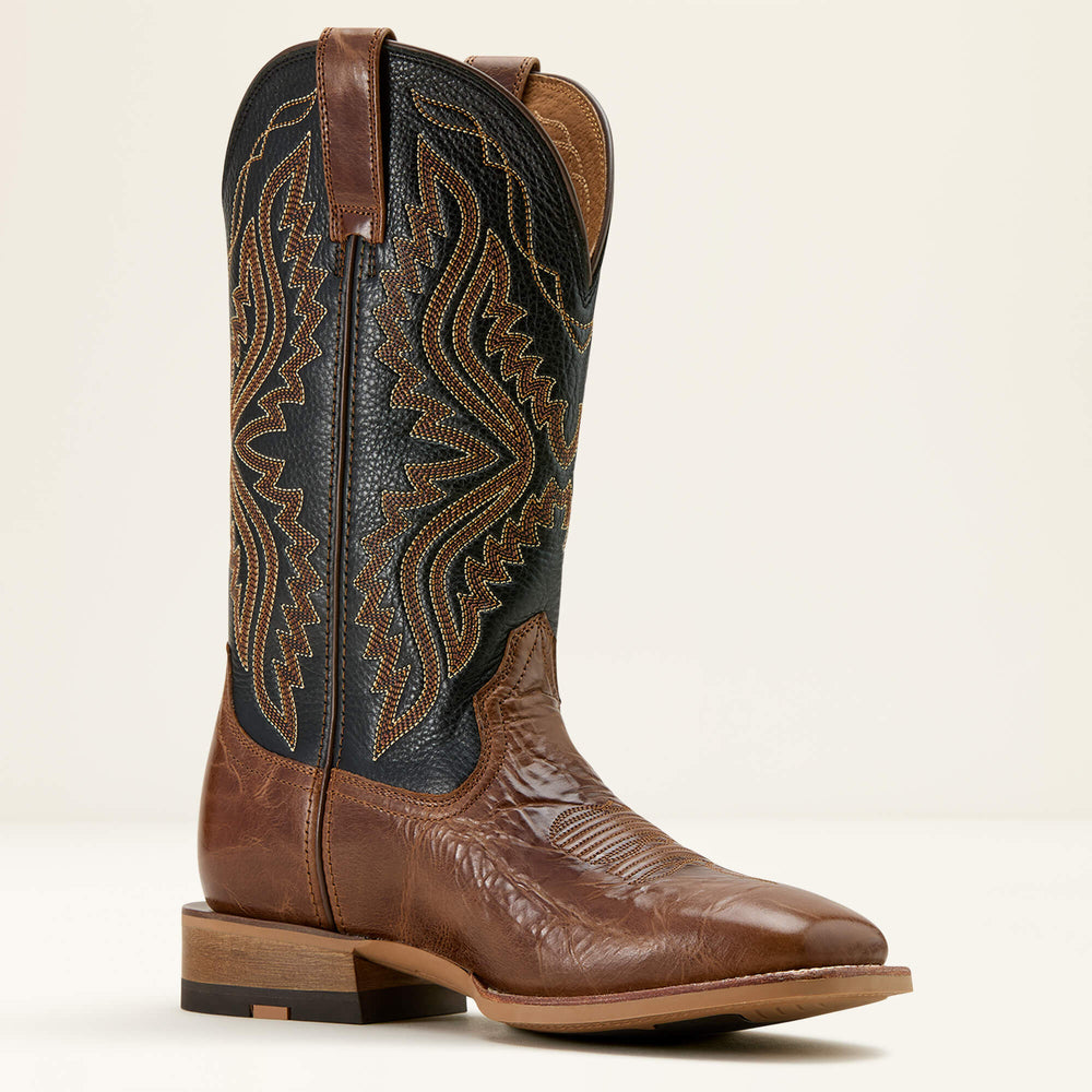 Baxter Cowboy Boot Men - DARK TAN/BLACK DEERTAN