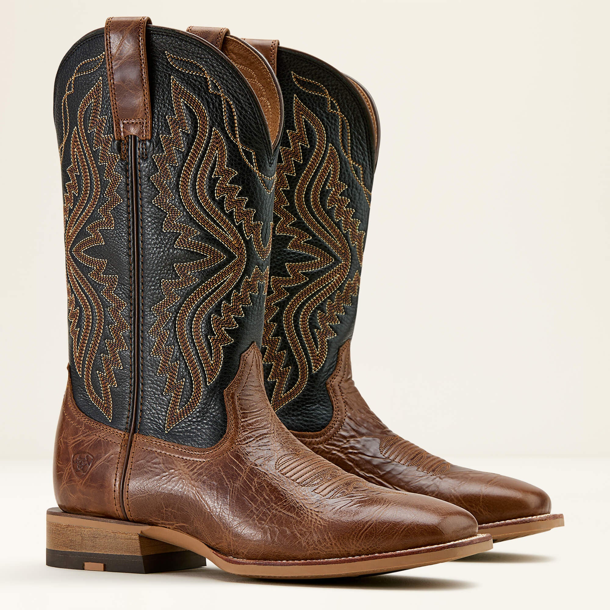 Baxter Cowboy Boot Men - DARK TAN/BLACK DEERTAN