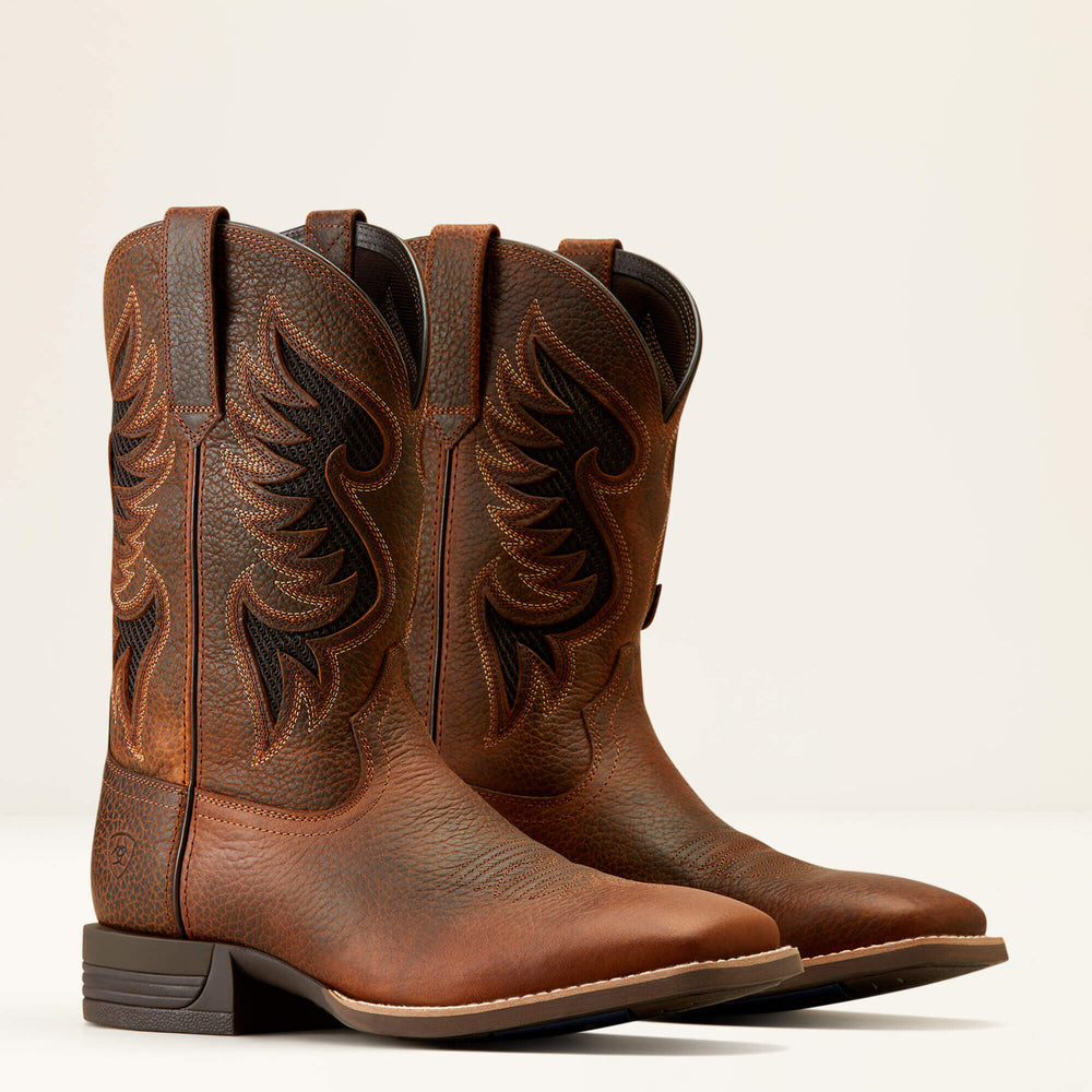 Cowpuncher VentTEK Cowboy Boot Men - BROWN OILED ROWDY