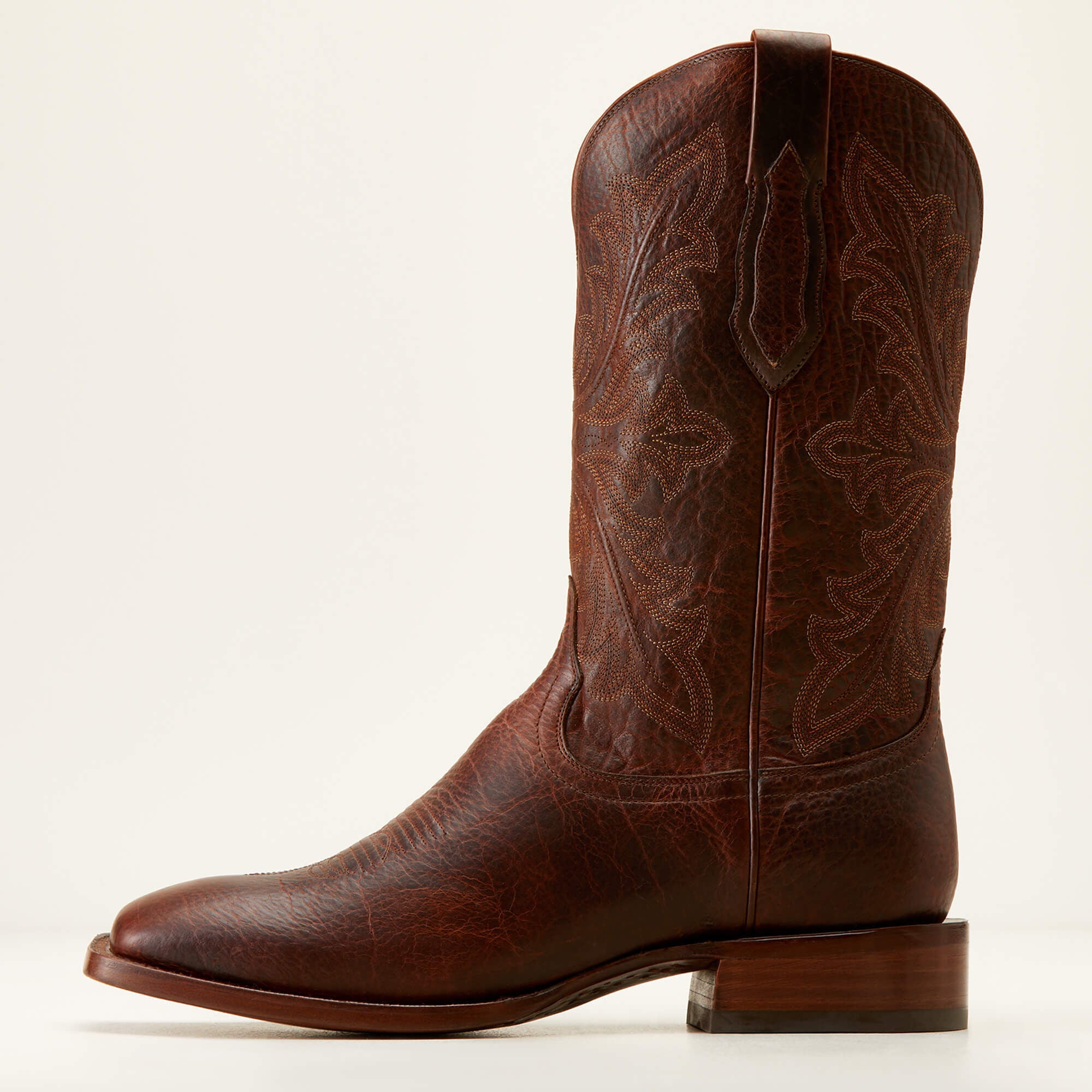 Bench Made Bassett Cowboy Boot Men - SADDLE BROWN BISON