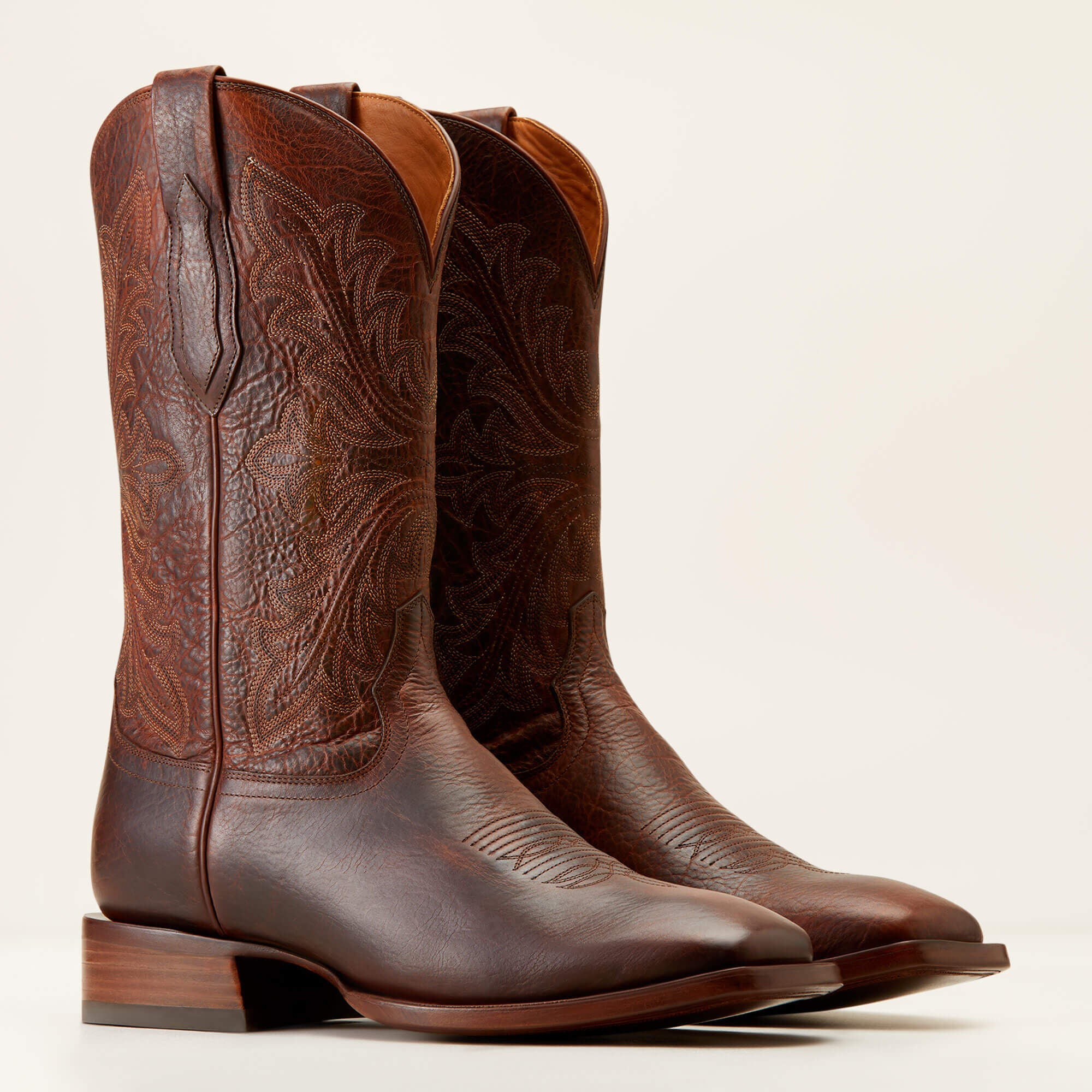 Bench Made Bassett Cowboy Boot Men - SADDLE BROWN BISON