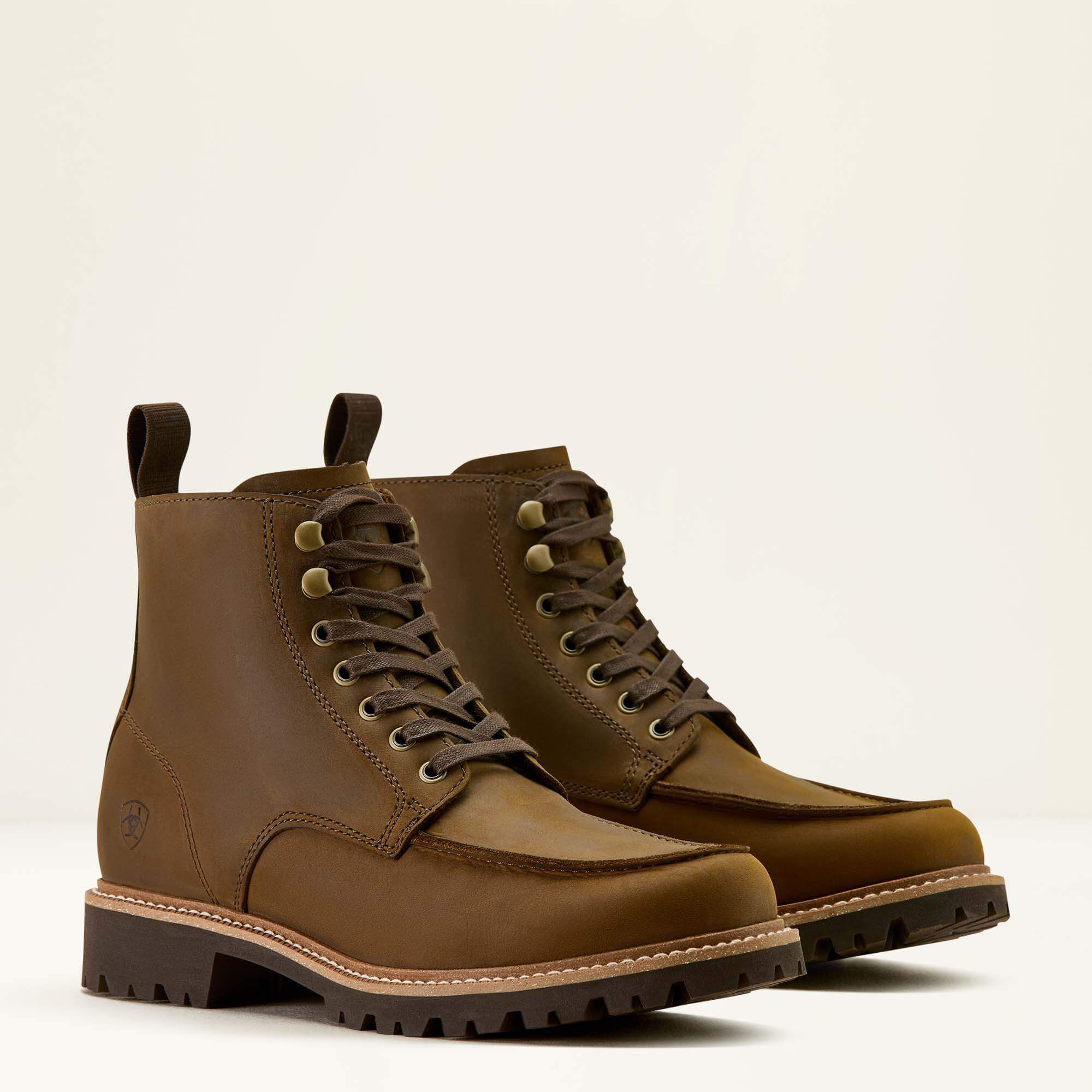 Split Rock Moc Toe Western Boot Men - DISTRESSED DARK WHEAT