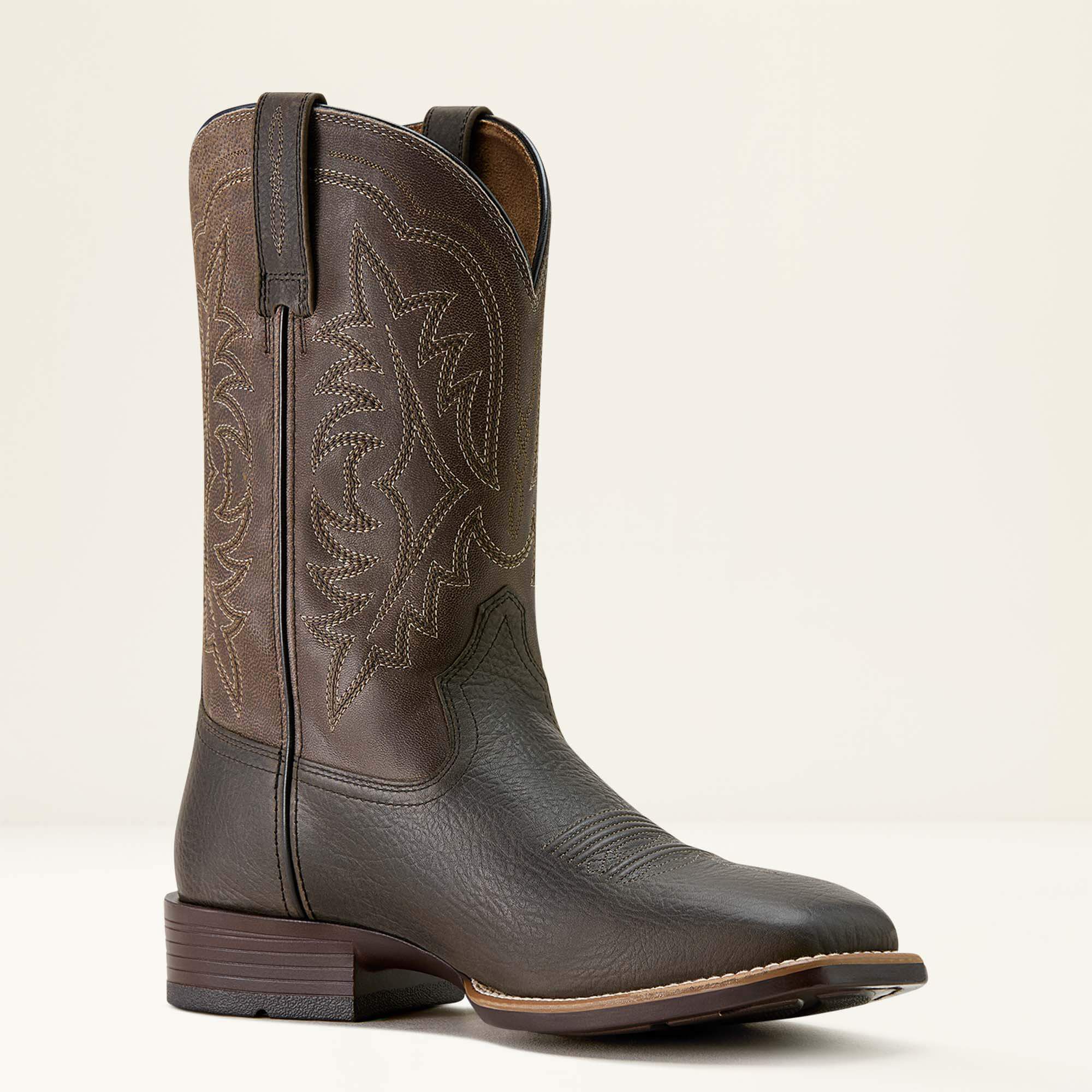 Ryden Ultra Wide Square Toe Cowboy Boot Men - SMOKEY BROWN/DUSTY TAUPE