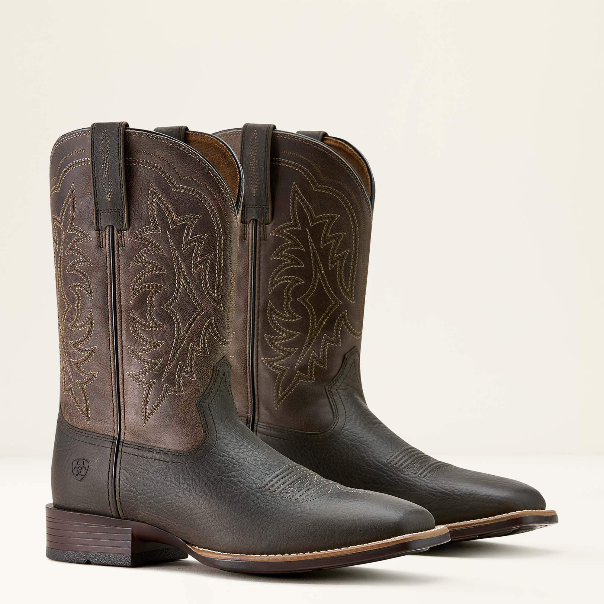 Ryden Ultra Wide Square Toe Cowboy Boot Men - SMOKEY BROWN/DUSTY TAUPE