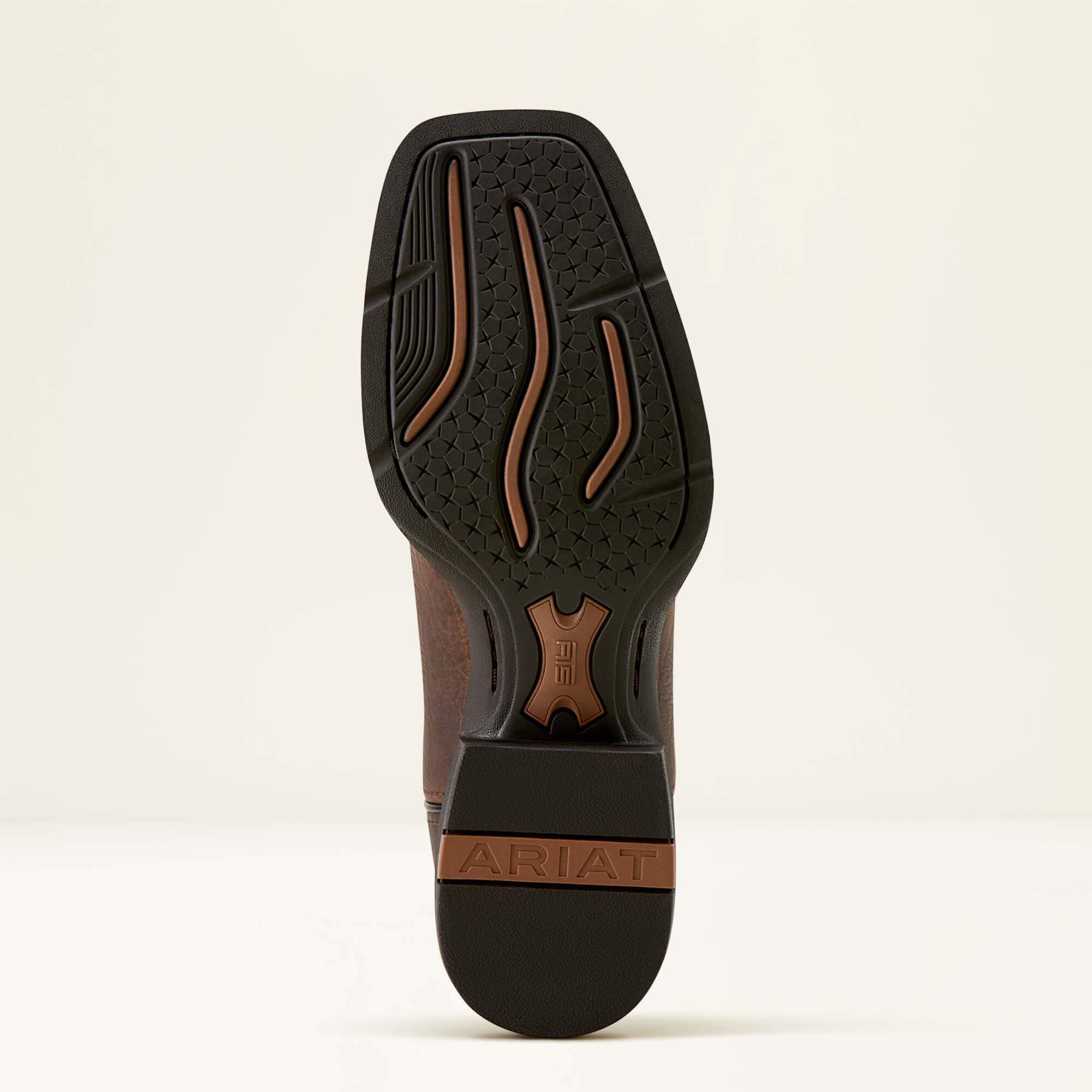 Sport Rustler Wide Square Toe Cowboy Boot Men - TOFFEE HIPPO PRINT/RICH OAK