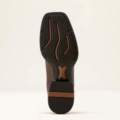 Sport Rustler Wide Square Toe Cowboy Boot Men - TOFFEE HIPPO PRINT/RICH OAK
