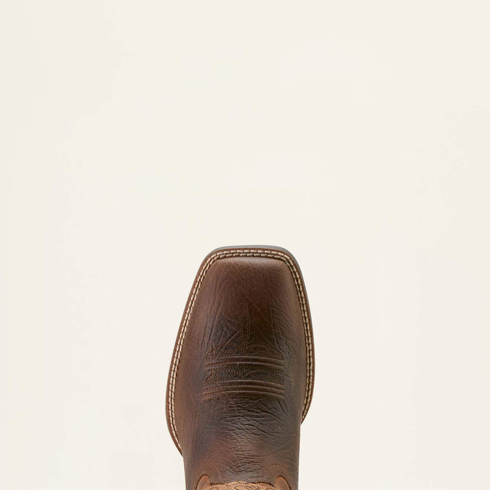 Sport Rustler Wide Square Toe Cowboy Boot Men - TOFFEE HIPPO PRINT/RICH OAK