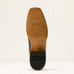 Futurity Platinum Narrow Cutter Toe Cowboy Boot Men - BLACK BISON/TEXTURED TAUPE
