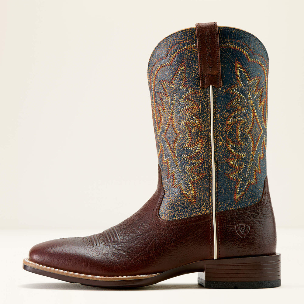 Ryden Ultra Wide Square Toe Cowboy Boot Men - TEXTURED OAK/SUNKISSED SKIES