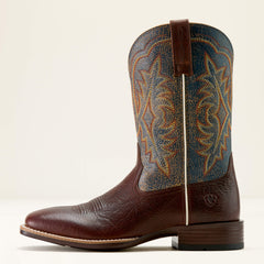 Ryden Ultra Wide Square Toe Cowboy Boot Men - TEXTURED OAK/SUNKISSED SKIES