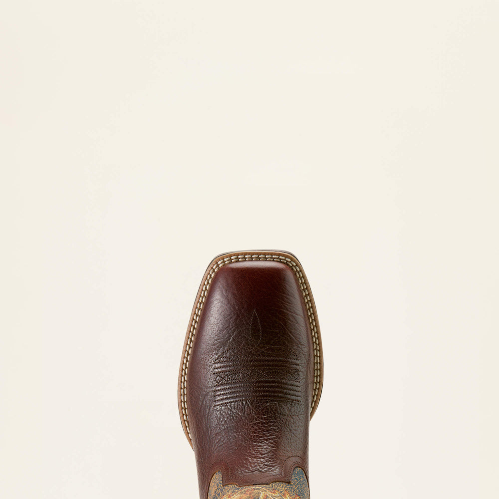 Ryden Ultra Wide Square Toe Cowboy Boot Men - TEXTURED OAK/SUNKISSED SKIES