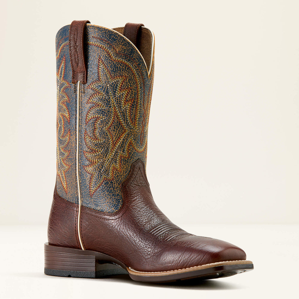 Ryden Ultra Wide Square Toe Cowboy Boot Men - TEXTURED OAK/SUNKISSED SKIES