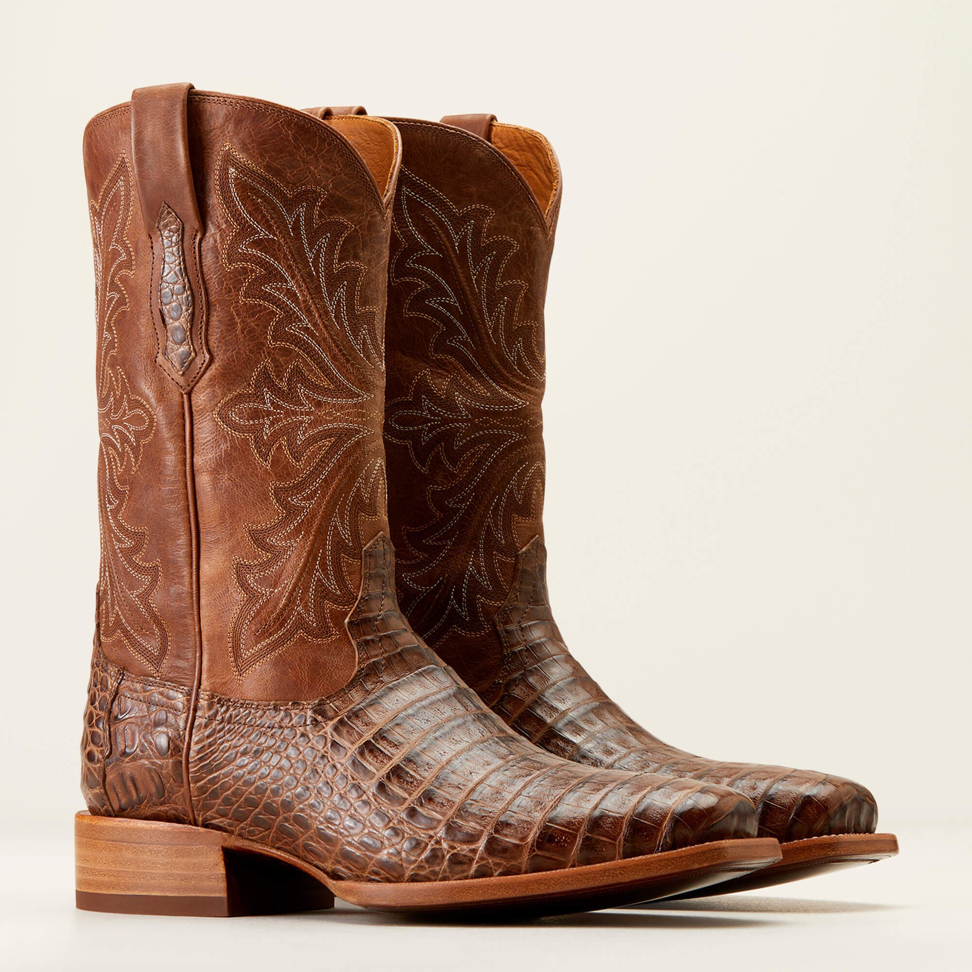 Bench Made Stilwell Western Boot Men - NATURAL CAIMAN BELLY