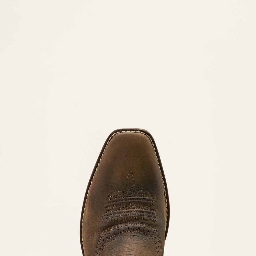 Hybrid Roughstock Antler Cowboy Boot Men - WILD TAUPE/ESPRESSO