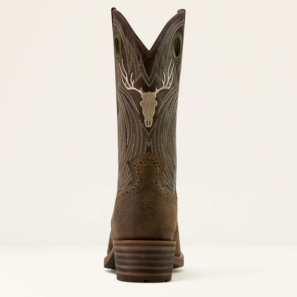 Hybrid Roughstock Antler Cowboy Boot Men - WILD TAUPE/ESPRESSO