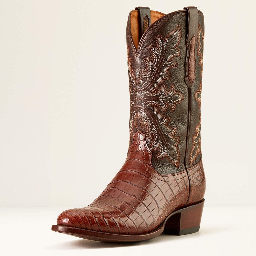 Bench Made James Western Boot Men - WHISKEY NILE CROC/RUSTIC TOBACCO