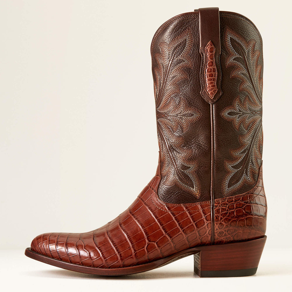 Bench Made James Western Boot Men - WHISKEY NILE CROC/RUSTIC TOBACCO