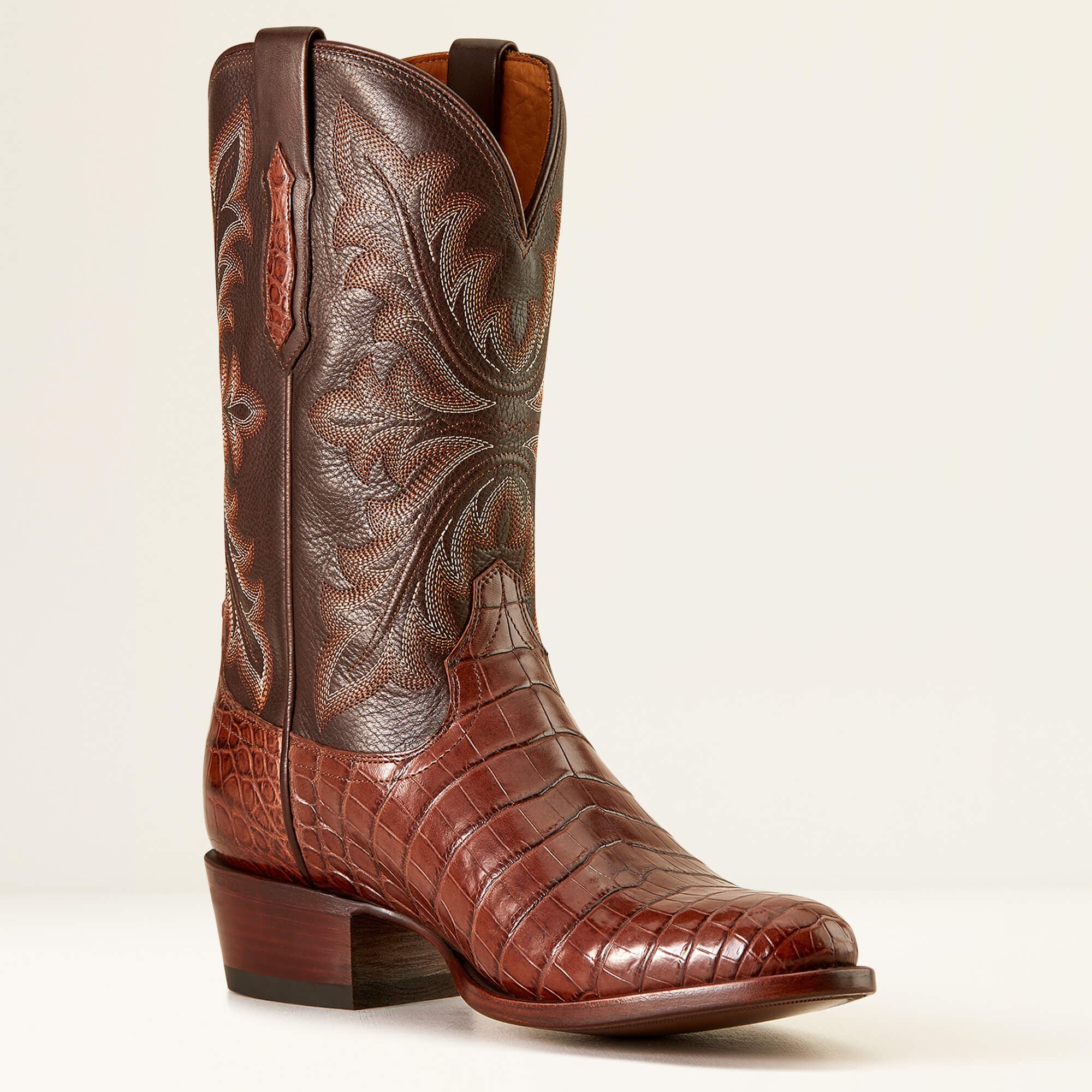Bench Made James Western Boot Men - WHISKEY NILE CROC/RUSTIC TOBACCO