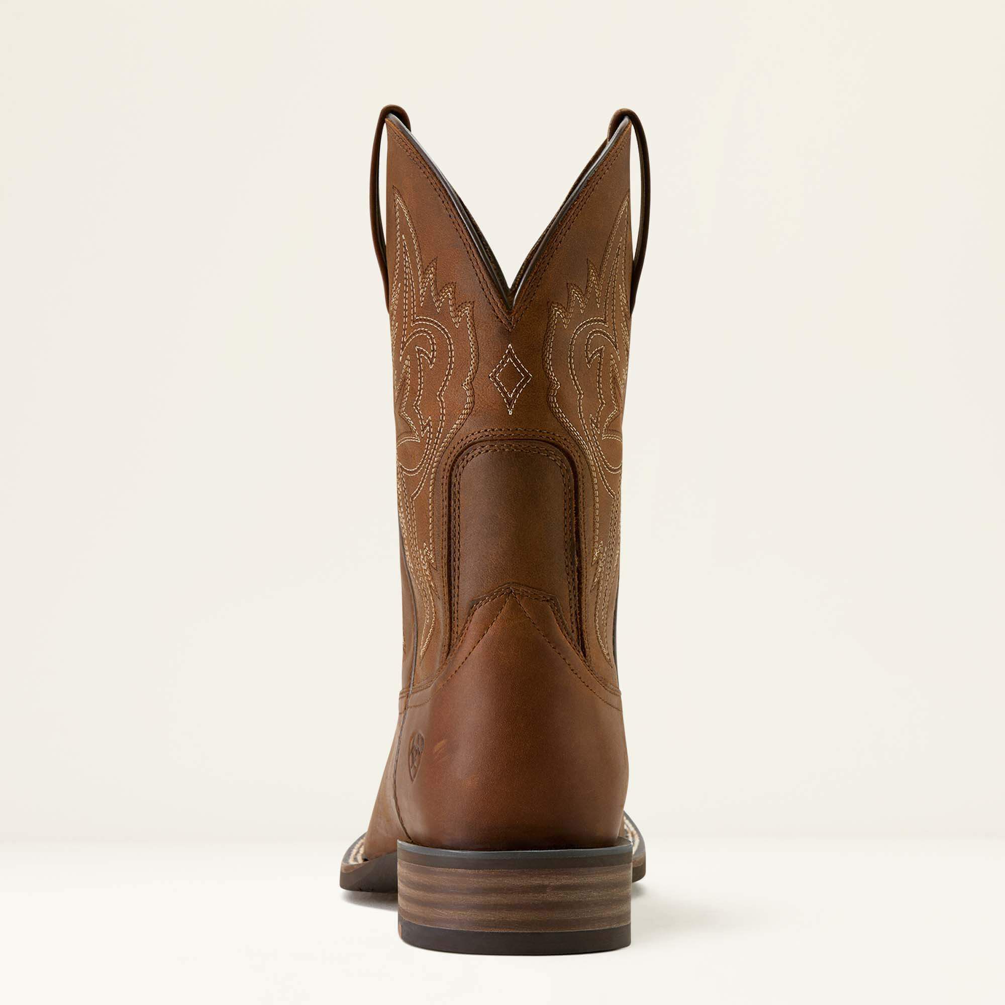 Western Big Rig Wide Square Toe Cowboy Boot Men - DISTRESSED BROWN