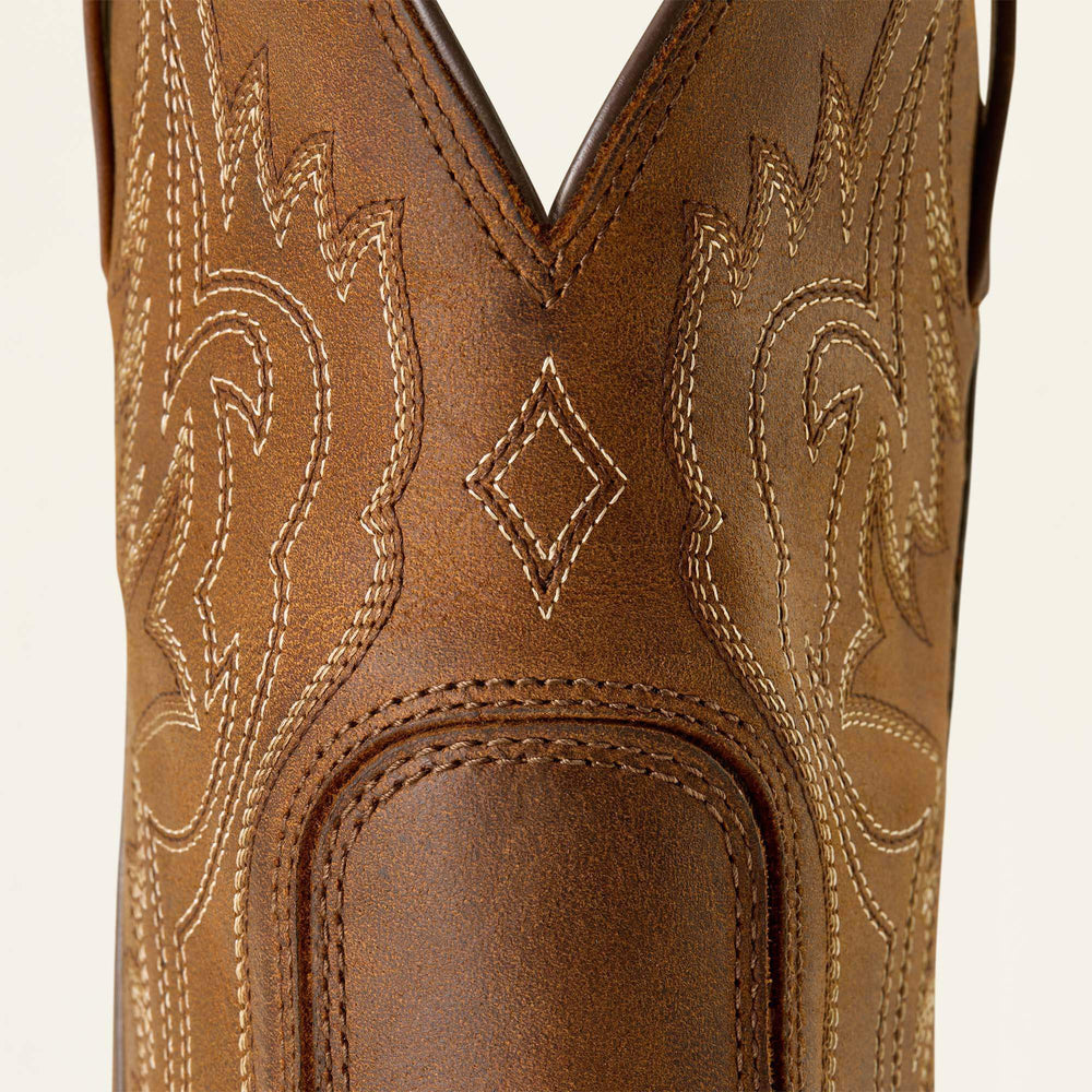 Western Big Rig Wide Square Toe Cowboy Boot Men - DISTRESSED BROWN