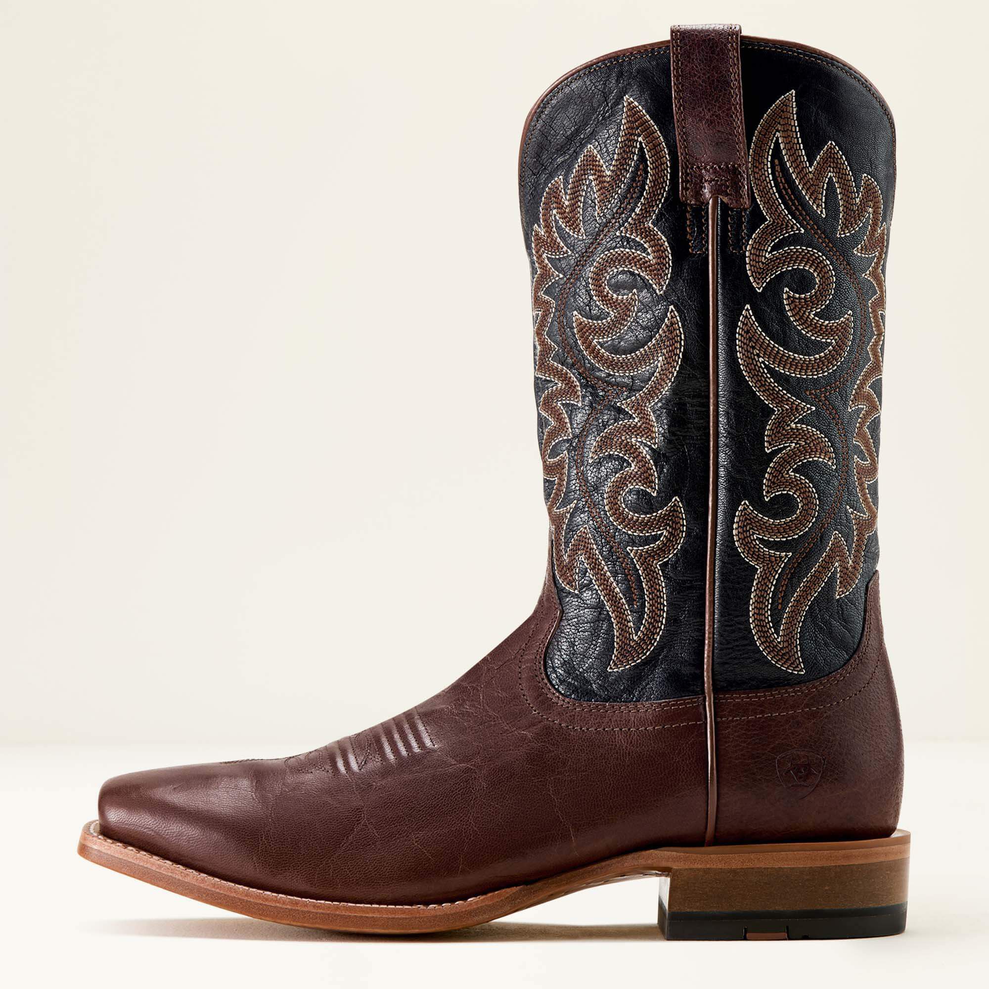 Highbluff Square Toe Cowboy Boot Men - HICKORY SMOKE/BAYOU BLACK