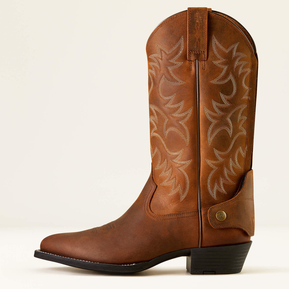 Heritage R Toe EZ Zip Western Boot Men - DISTRESSED BROWN