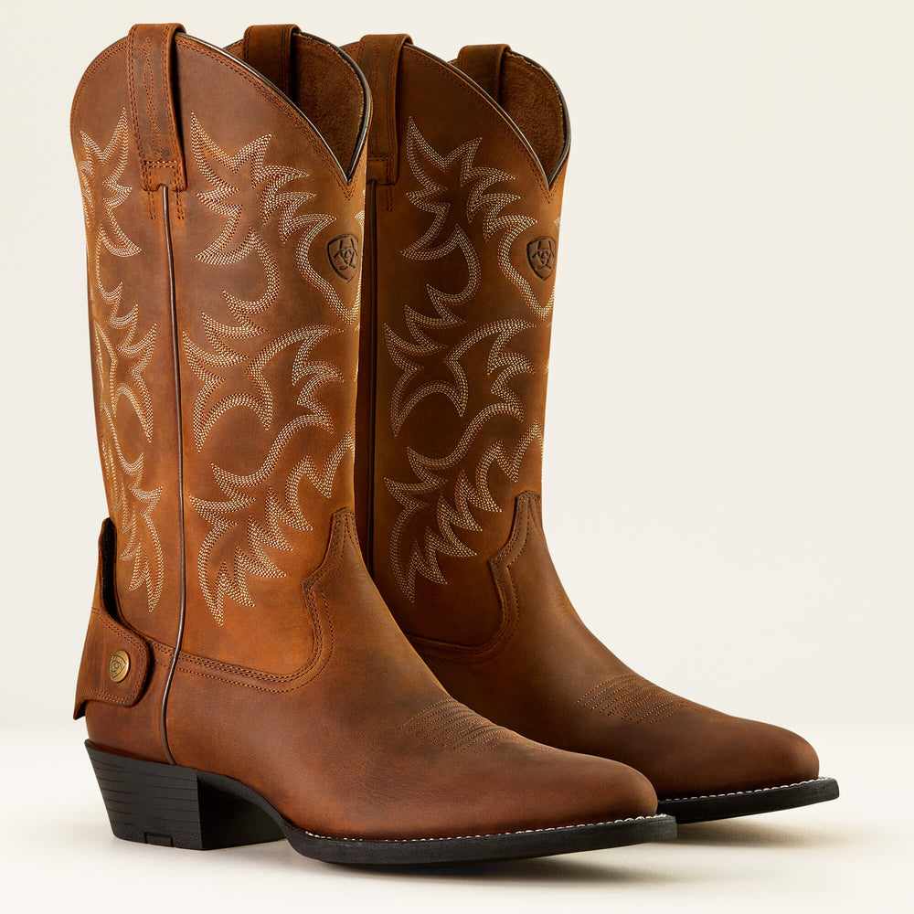 Heritage R Toe EZ Zip Western Boot Men - DISTRESSED BROWN
