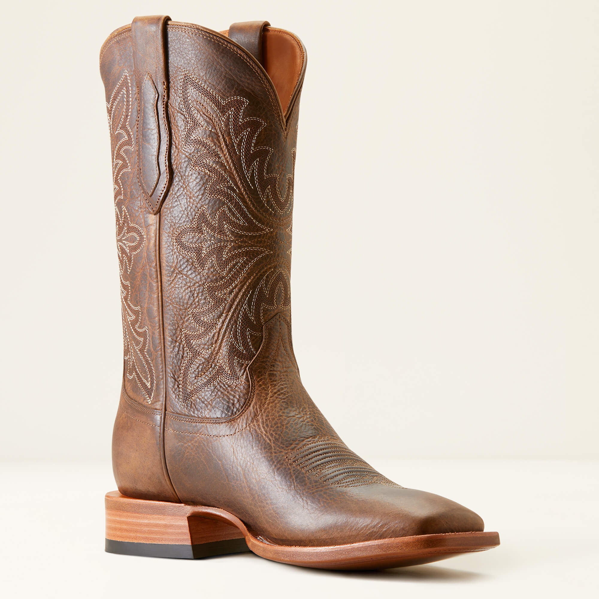 Bench Made Bassett Cowboy Boot Men - EARTH BROWN BISON
