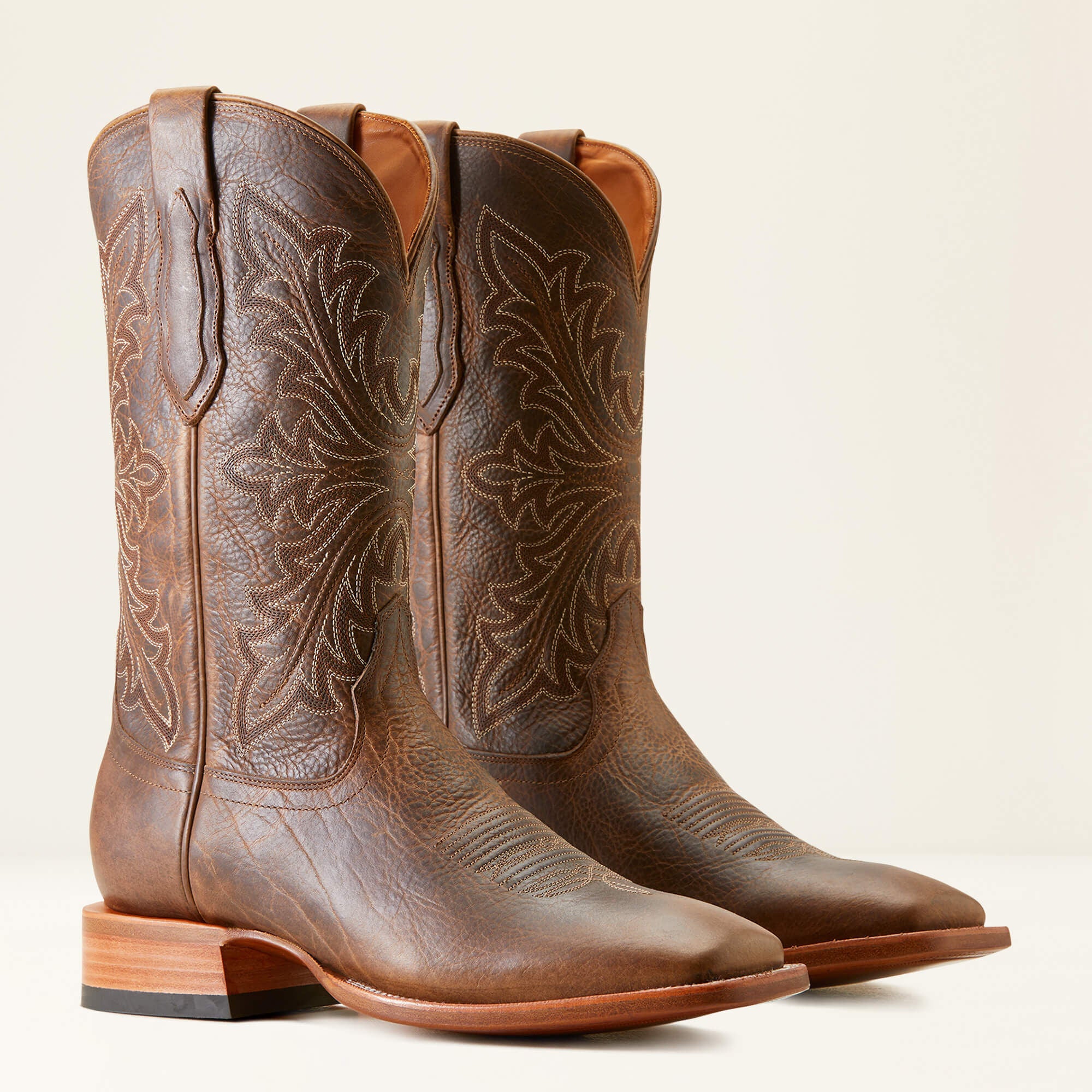 Bench Made Bassett Cowboy Boot Men - EARTH BROWN BISON