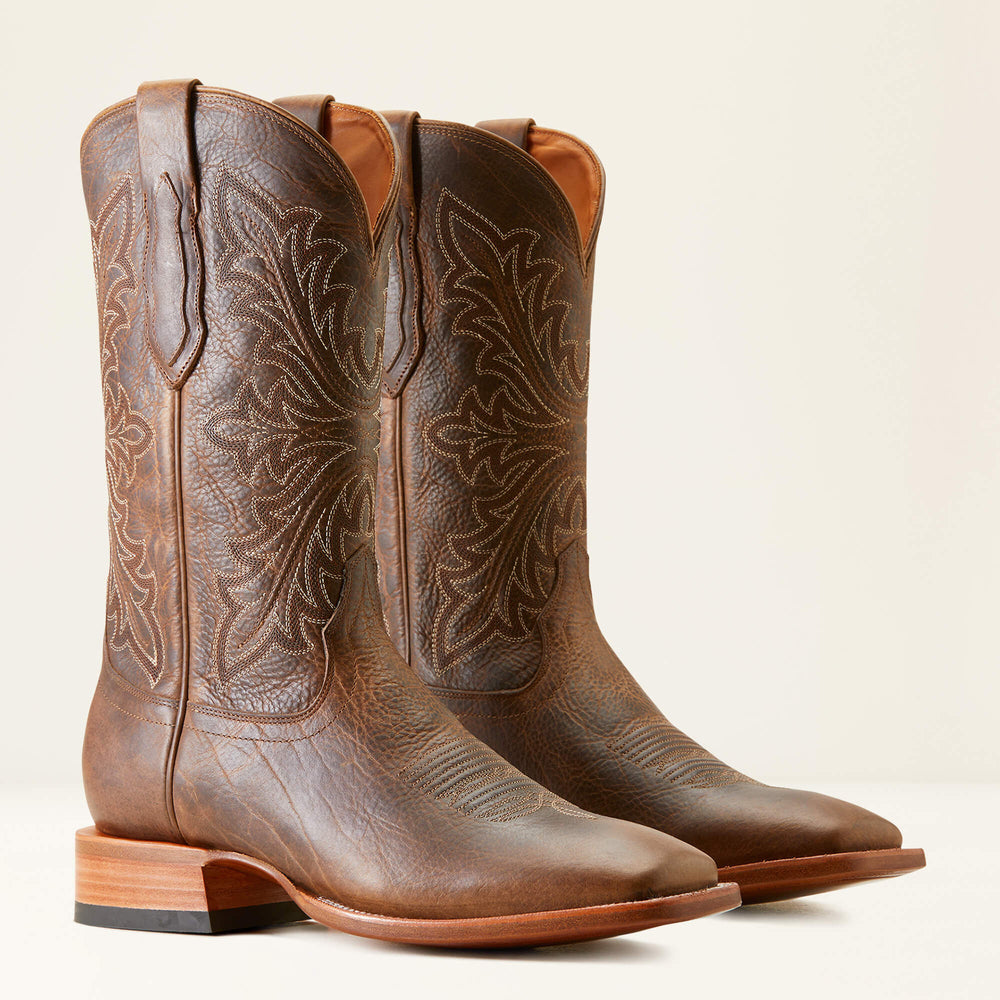 Bench Made Bassett Cowboy Boot Men - EARTH BROWN BISON
