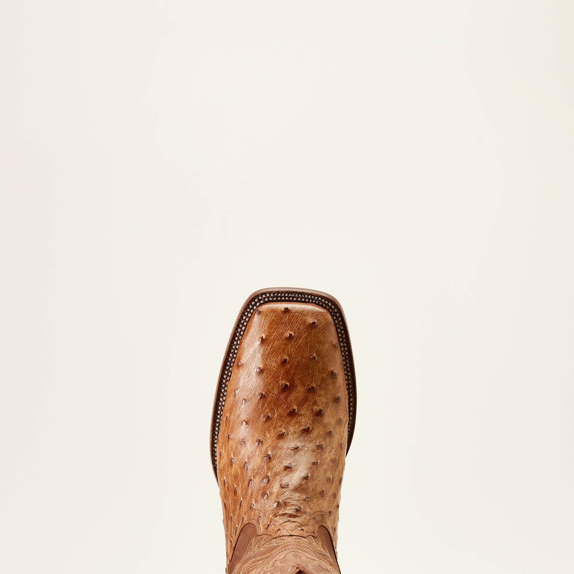 Bench Made Bassett Western Boot Men - BUCKSKIN FULL QUILL OSTRICH