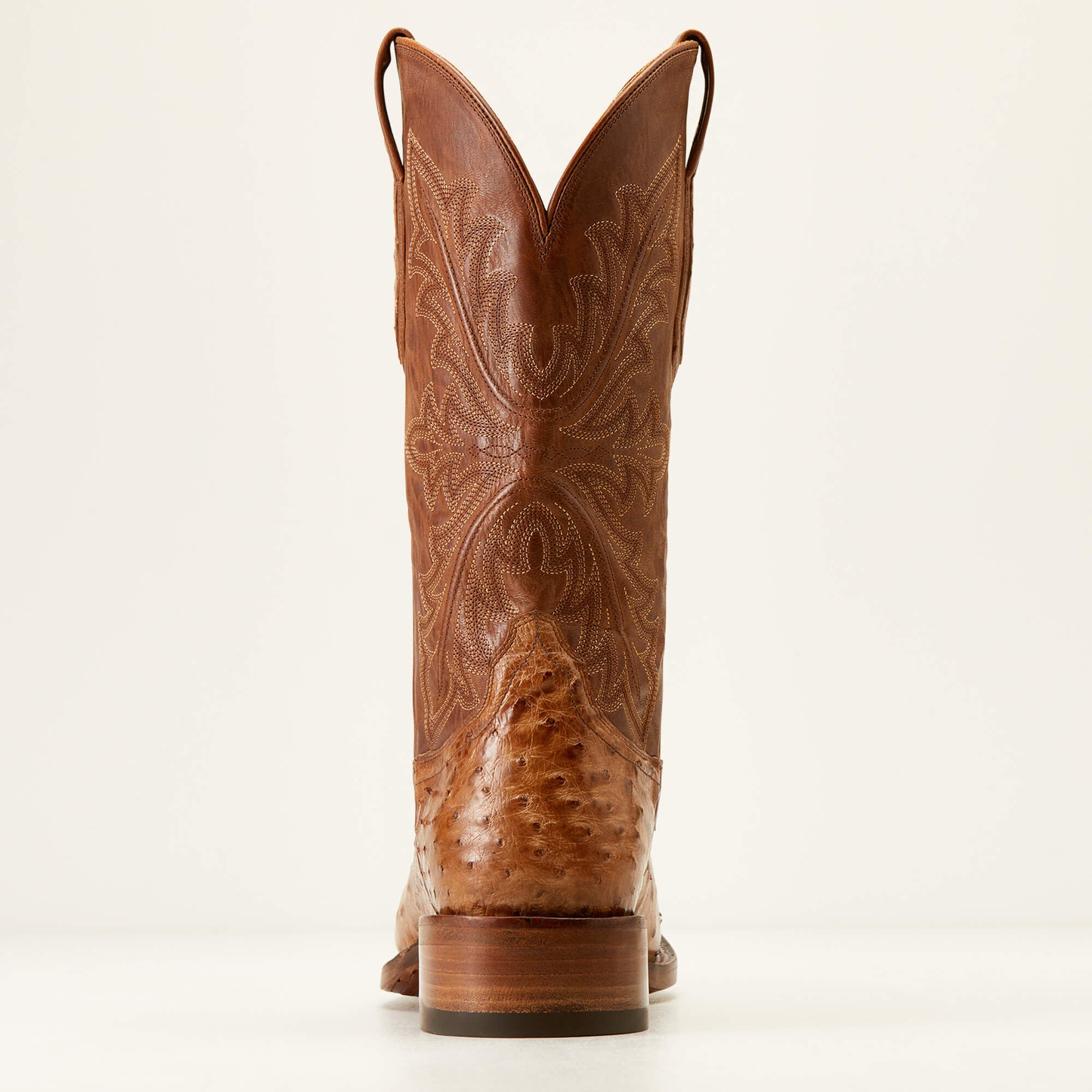 Bench Made Bassett Western Boot Men - BUCKSKIN FULL QUILL OSTRICH