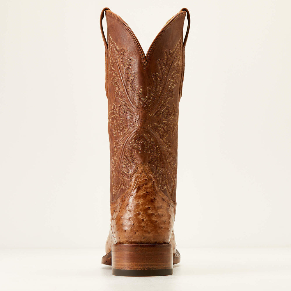 Bench Made Bassett Western Boot Men - BUCKSKIN FULL QUILL OSTRICH
