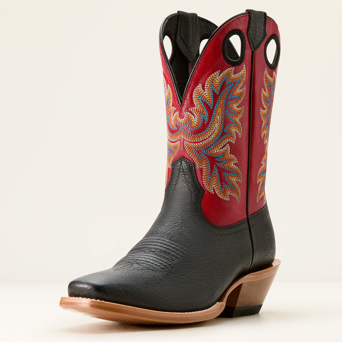 Bronc Stomper Cowboy Boot Men - BEST IN BLACK/BRIGHT RED