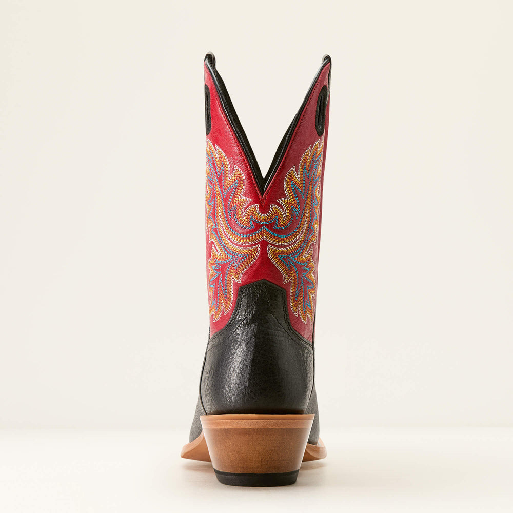 Bronc Stomper Cowboy Boot Men - BEST IN BLACK/BRIGHT RED