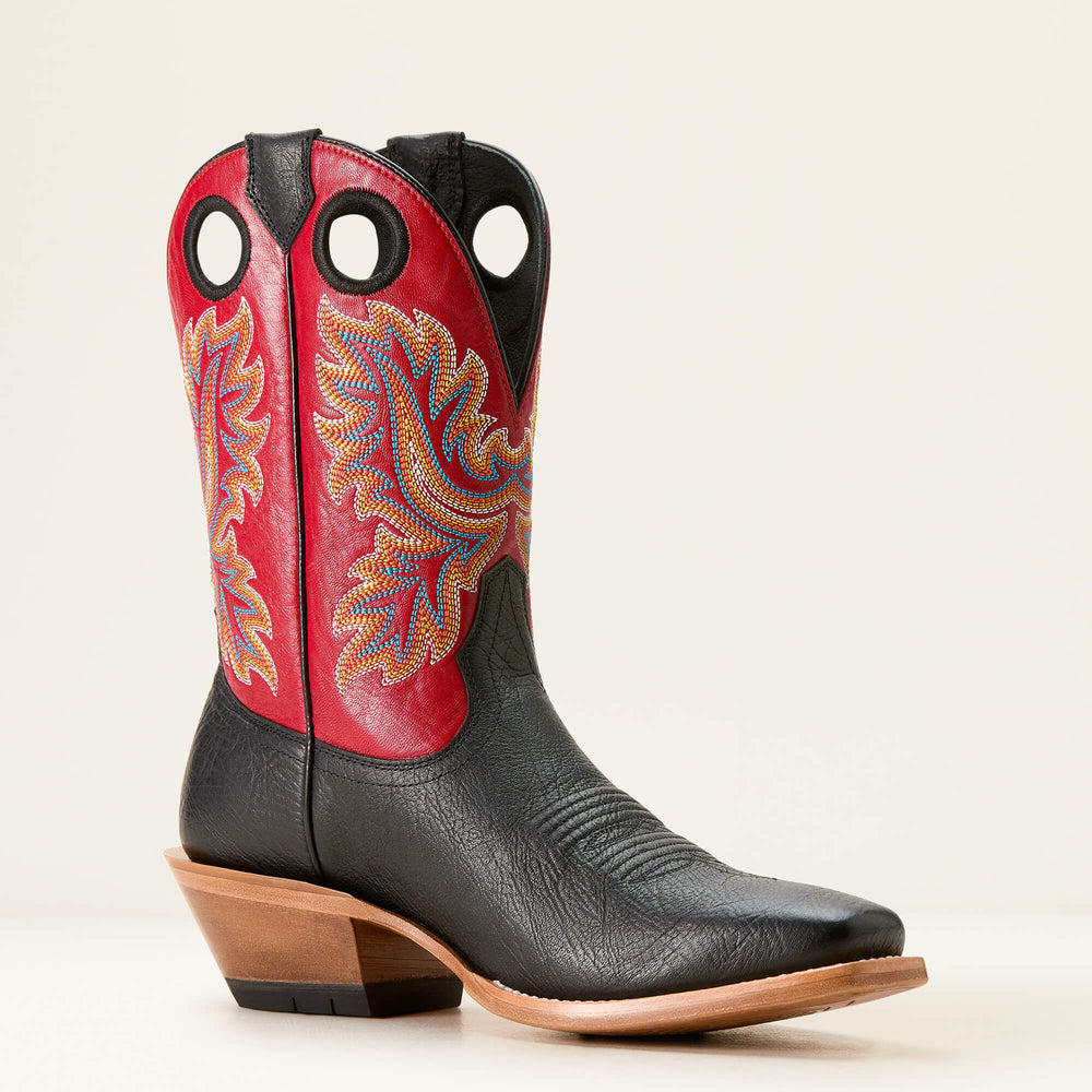 Bronc Stomper Cowboy Boot Men - BEST IN BLACK/BRIGHT RED