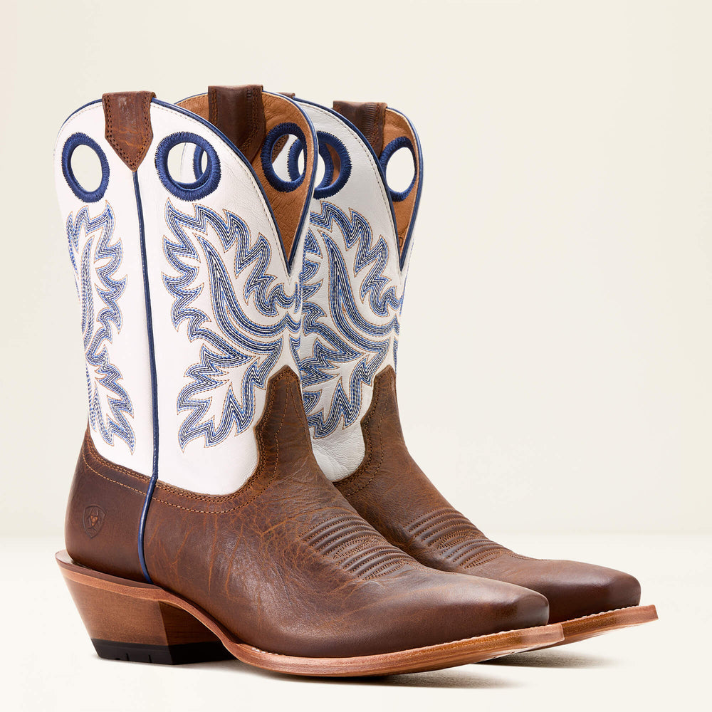Bronc Stomper Cowboy Boot Men - HONEY TAN/BASIC WHITE