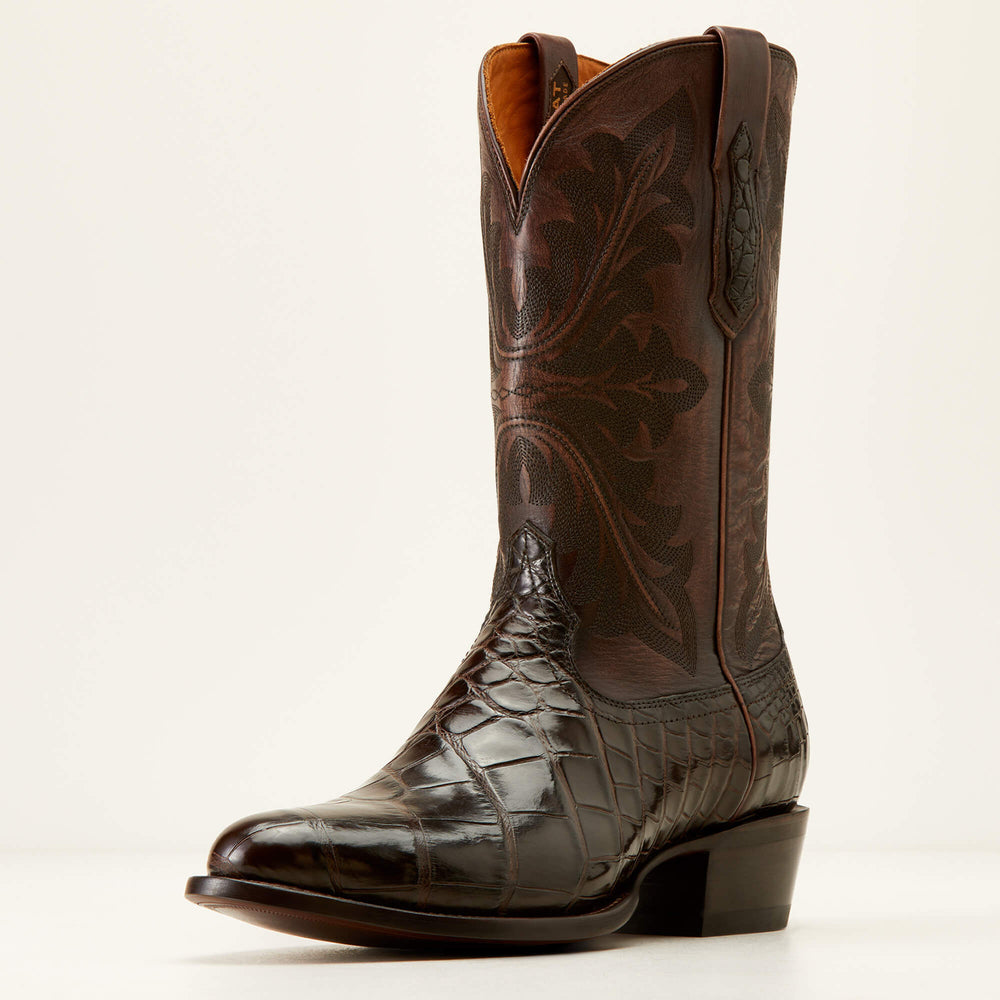 Bench Made James Western Boot Men - HICKORY AMERICAN ALLIGATOR