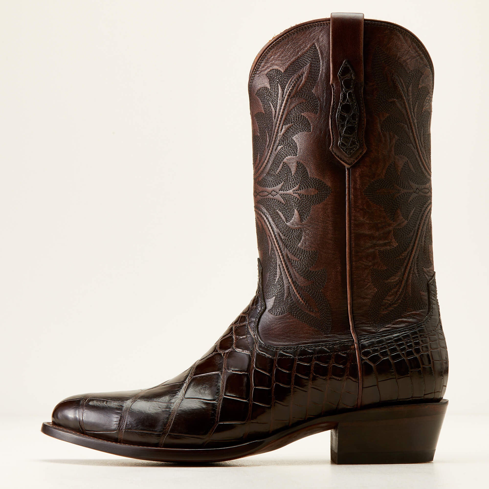Bench Made James Western Boot Men - HICKORY AMERICAN ALLIGATOR