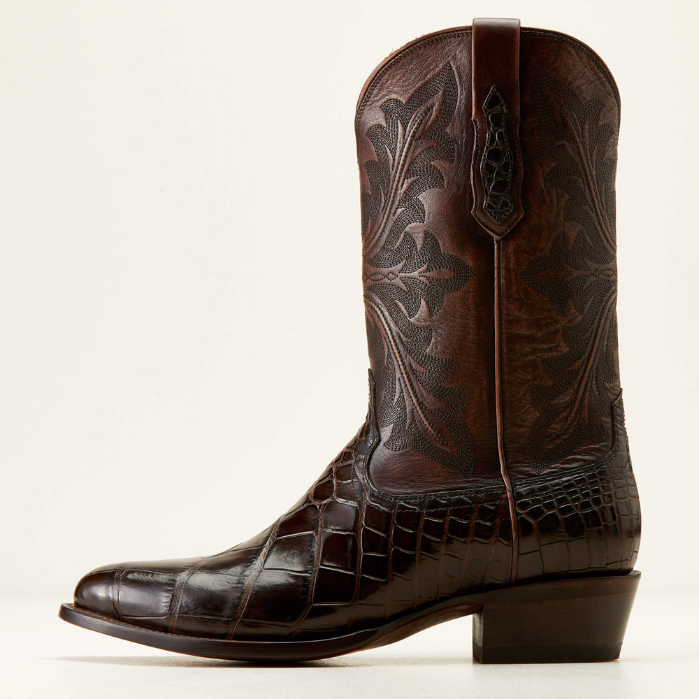 Bench Made James Western Boot Men - HICKORY AMERICAN ALLIGATOR