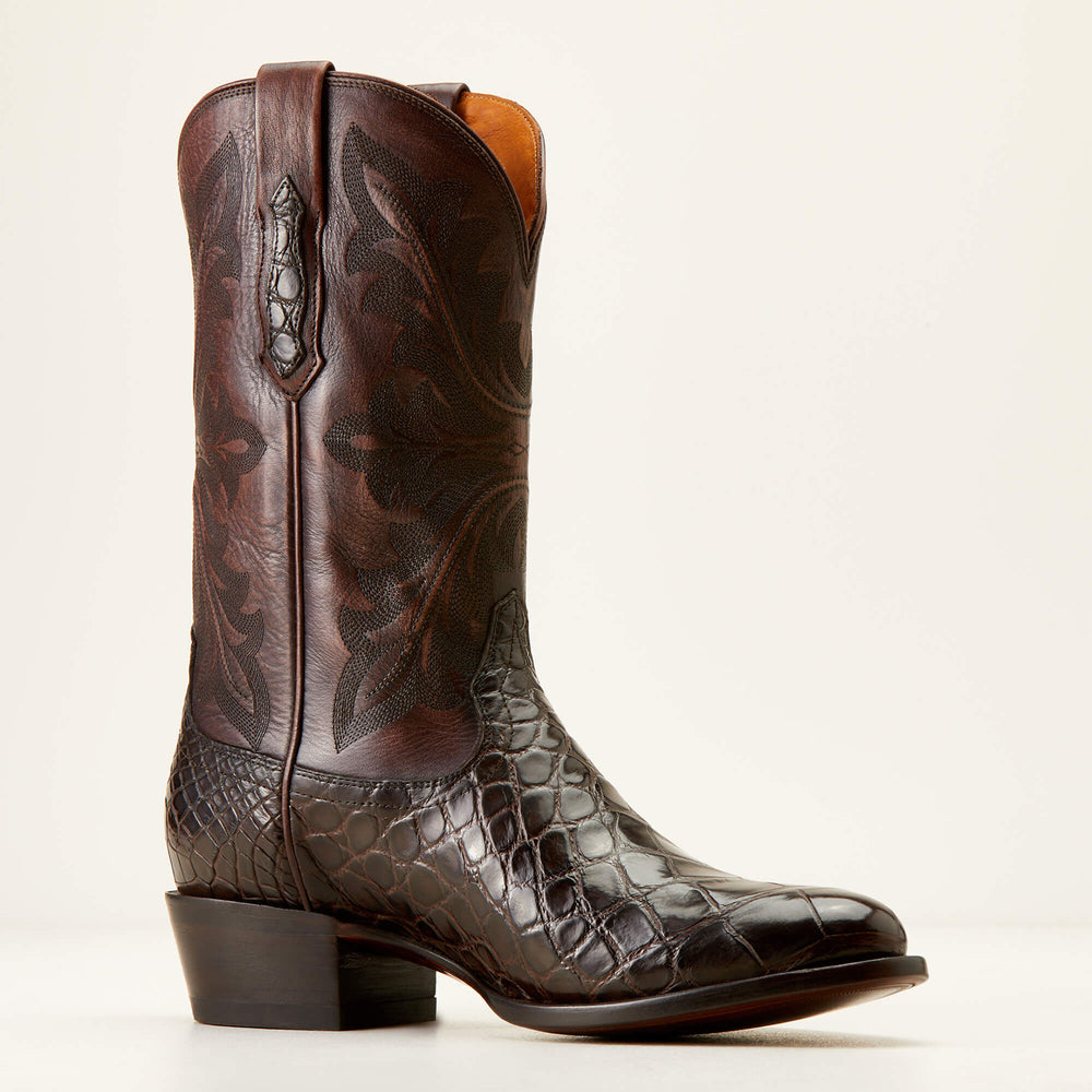 Bench Made James Western Boot Men - HICKORY AMERICAN ALLIGATOR