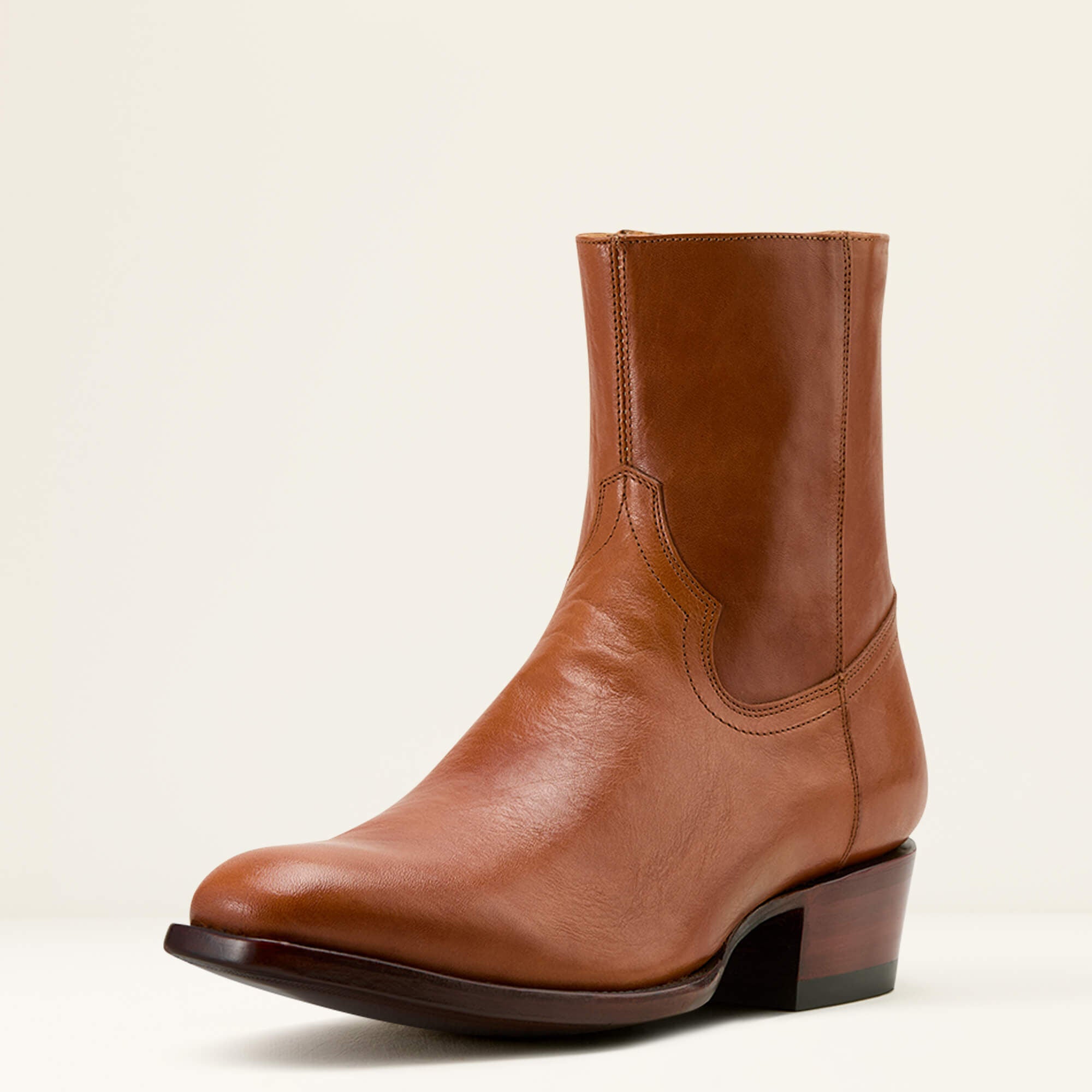 Bench Made Brewer Western Boot Men - AGED COGNAC