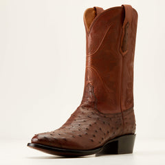 Bench Made James Western Boot Men - BOURBON FULL QUILL OSTRICH