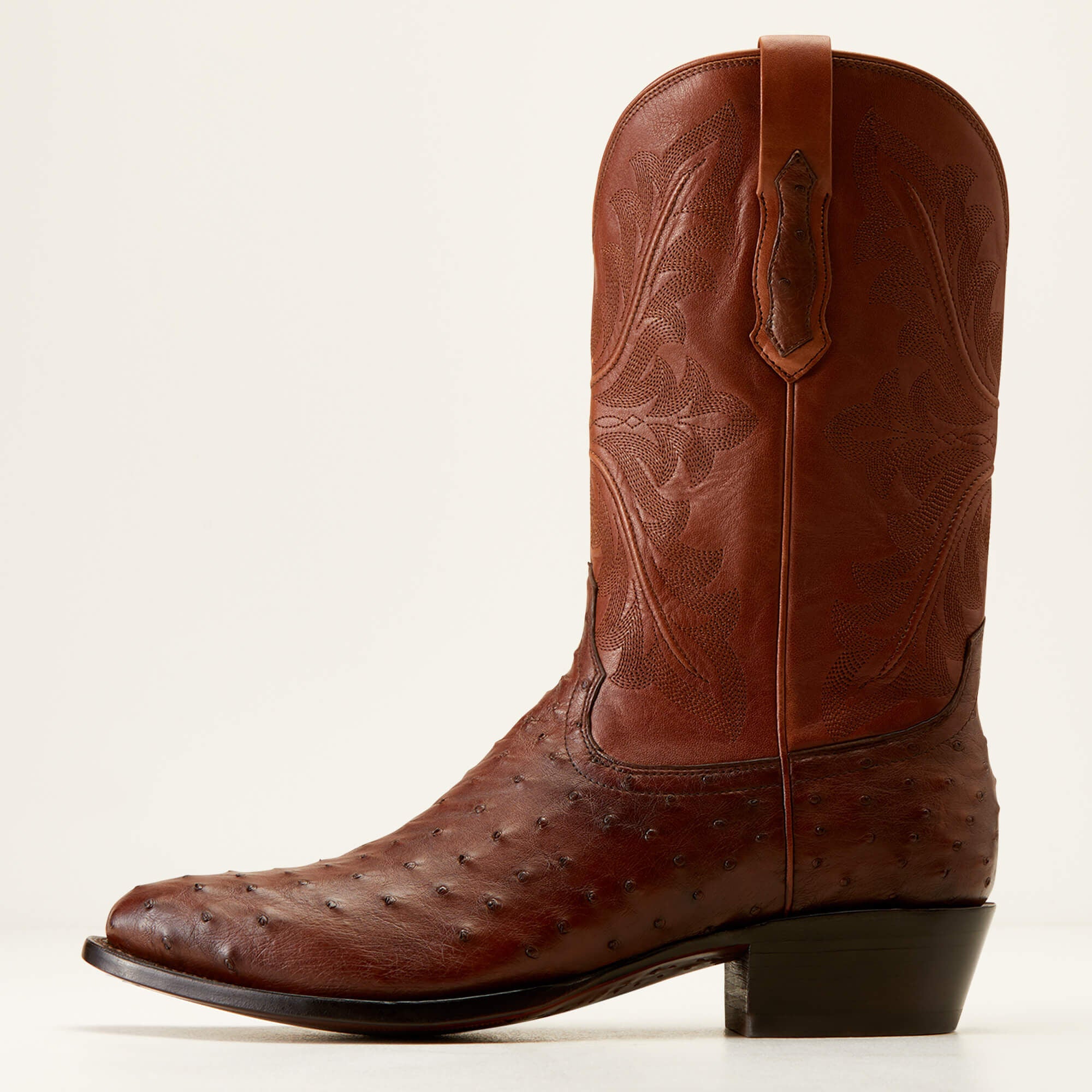 Bench Made James Western Boot Men - BOURBON FULL QUILL OSTRICH