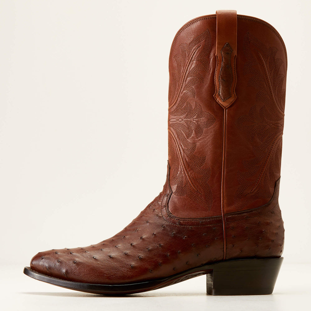 Bench Made James Western Boot Men - BOURBON FULL QUILL OSTRICH